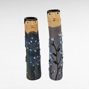 Bohemian Family Face Vase Set of 2
